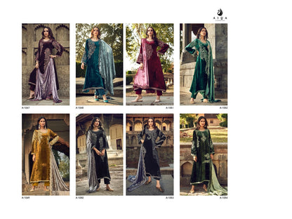 Swag Se Swagat Aiqa Velvet Suits