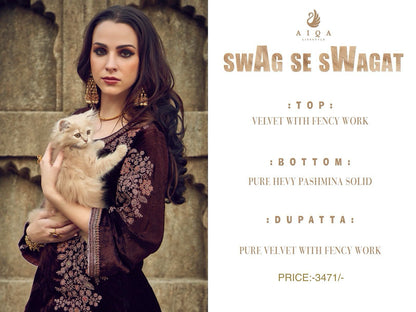 Swag Se Swagat Aiqa Velvet Suits