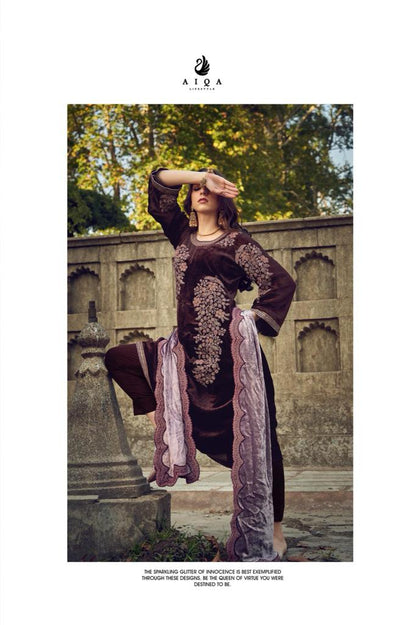 Swag Se Swagat Aiqa Velvet Suits