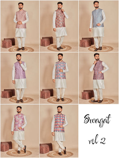 Swagat Vol 2.0 Bluehills Soft Silk Mens Kurta Pajama