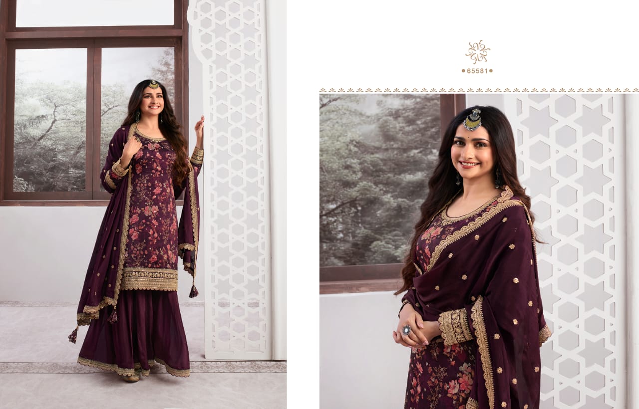 Swara Kuleesh Vinay Fashion Llp Georgette Readymade Sharara Suits
