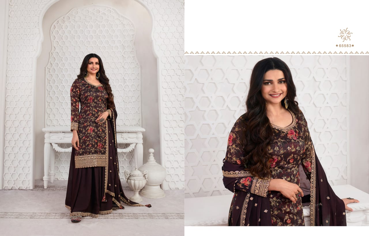 Swara Kuleesh Vinay Fashion Llp Georgette Readymade Sharara Suits