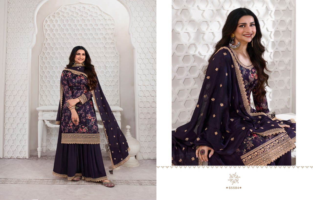 Swara Kuleesh Vinay Fashion Llp Georgette Readymade Sharara Suits