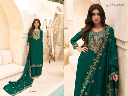 Swaraj Aashirwad Creation Silk Plazzo Style Suits