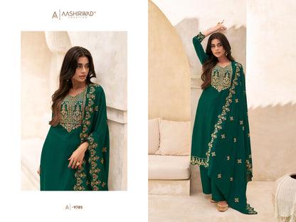Swaraj Aashirwad Creation Silk Plazzo Style Suits