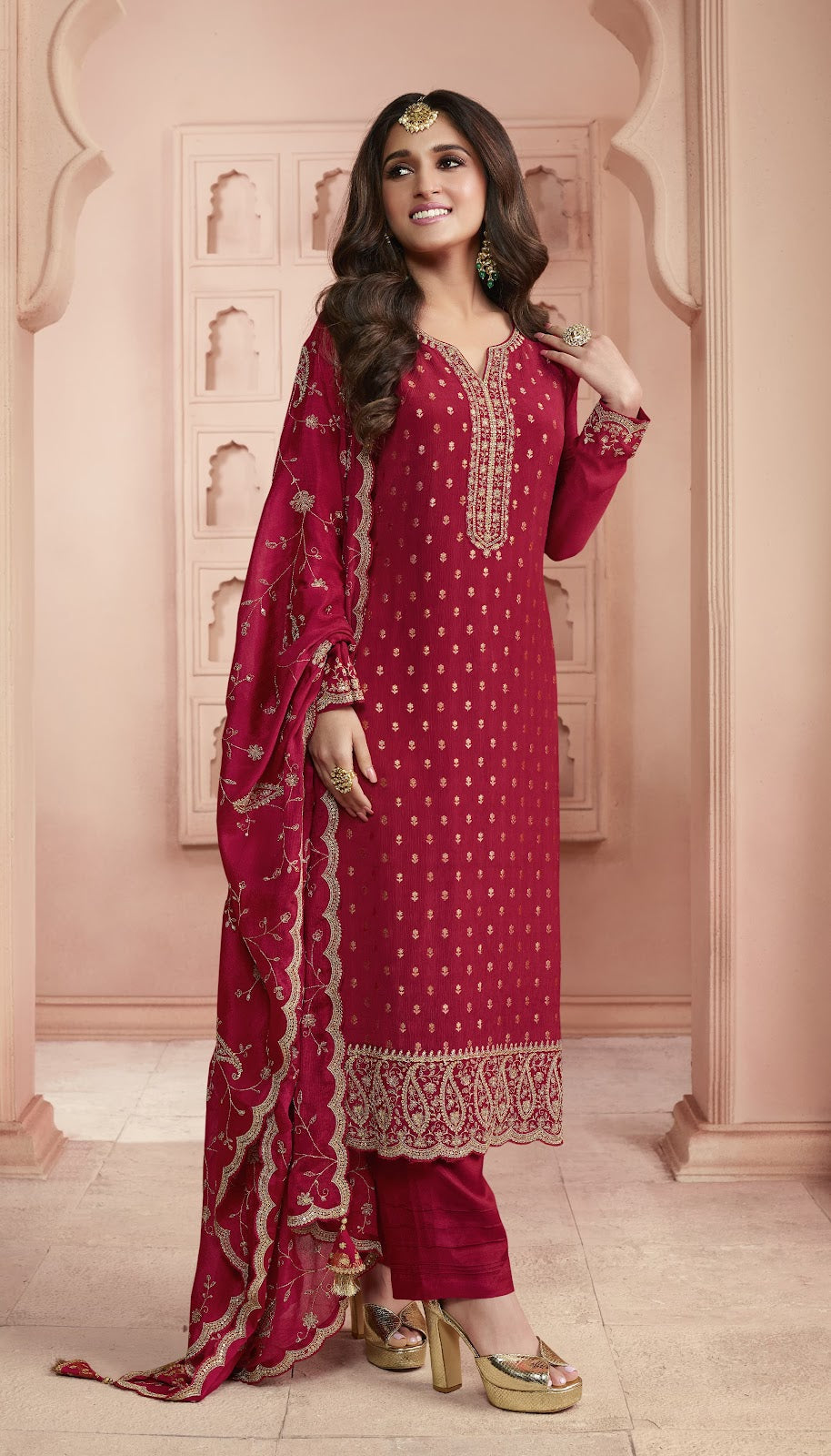 Swarnaa-Kuleesh Vinay Fashion Llp Dola Jacquard Pant Style Suits