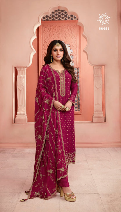 Swarnaa-Kuleesh Vinay Fashion Llp Dola Jacquard Pant Style Suits