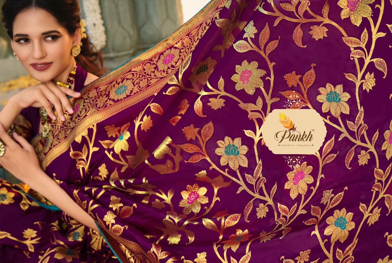 Swarovski Silk Pankh Sarees