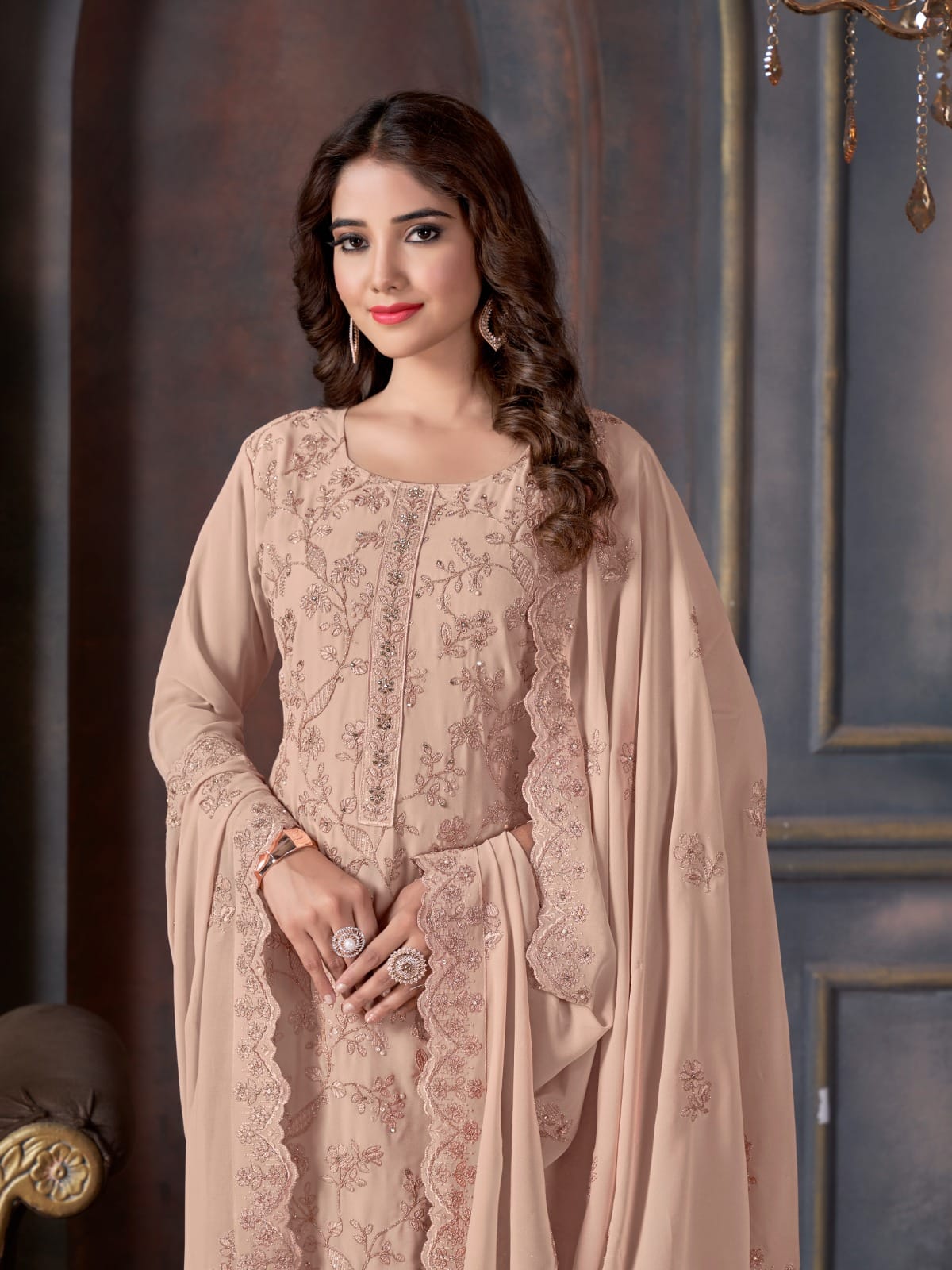 Swati-2006-2010 Swagat Georgette Pant Style Suits