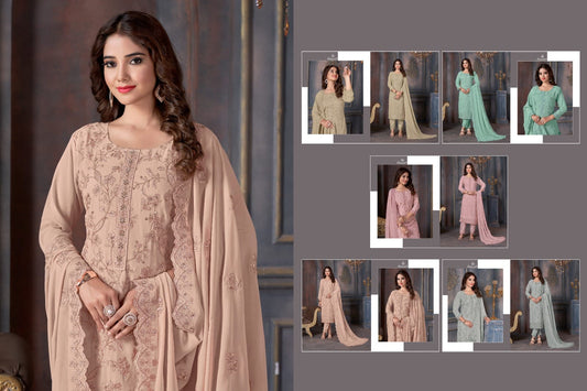 Swati-2006-2010 Swagat Georgette Pant Style Suits