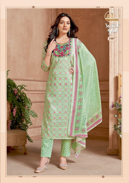 Sweet Girl Vol 1 Miss World Choice Slub Cotton Pant Style Suits