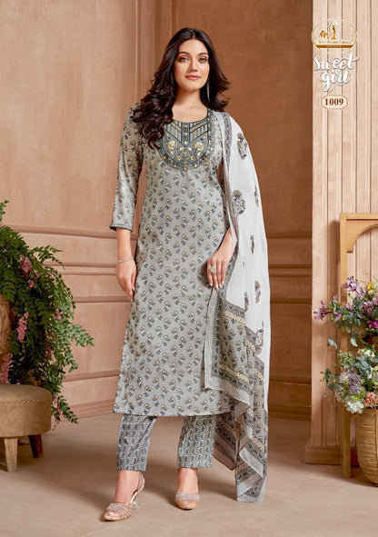 Sweet Girl Vol 1 Miss World Choice Slub Cotton Pant Style Suits