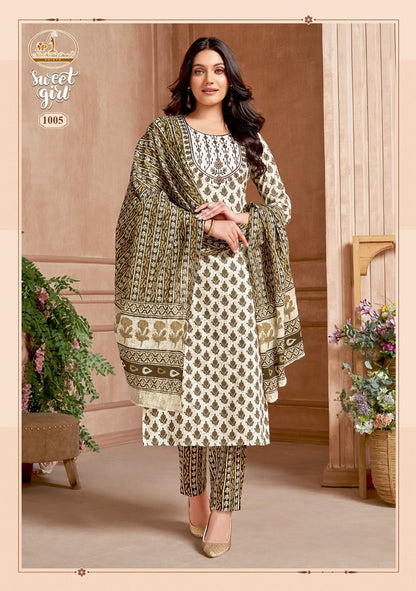 Sweet Girl Vol 1 Miss World Choice Slub Cotton Pant Style Suits