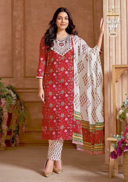 Sweet Girl Vol 1 Miss World Choice Slub Cotton Pant Style Suits