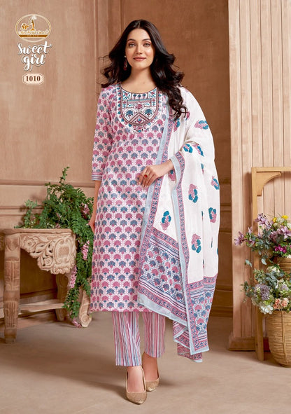 Sweet Girl Vol 1 Miss World Choice Slub Cotton Pant Style Suits