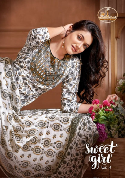 Sweet Girl Vol 1 Miss World Choice Slub Cotton Pant Style Suits