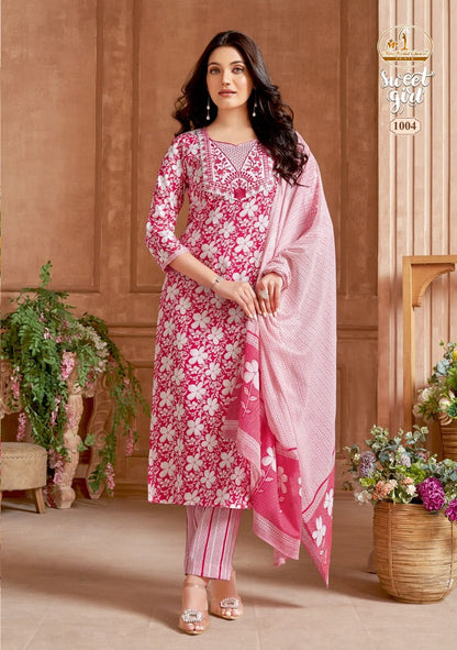 Sweet Girl Vol 1 Miss World Choice Slub Cotton Pant Style Suits