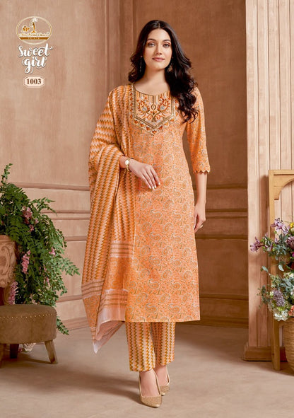 Sweet Girl Vol 1 Miss World Choice Slub Cotton Pant Style Suits