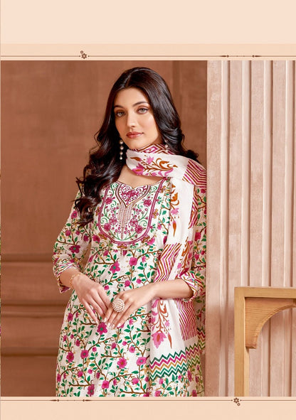 Sweet Girl Vol 1 Miss World Choice Slub Cotton Pant Style Suits