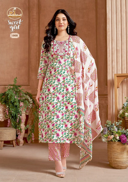 Sweet Girl Vol 1 Miss World Choice Slub Cotton Pant Style Suits
