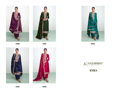 Syra Aashirwad Creation Silk Pant Style Suits