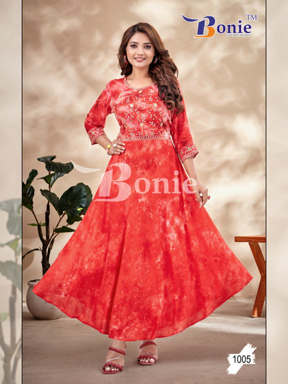 Tai-Dai Bonie Rayon Anarkali Kurtis
