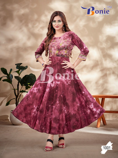 Tai-Dai Bonie Rayon Anarkali Kurtis