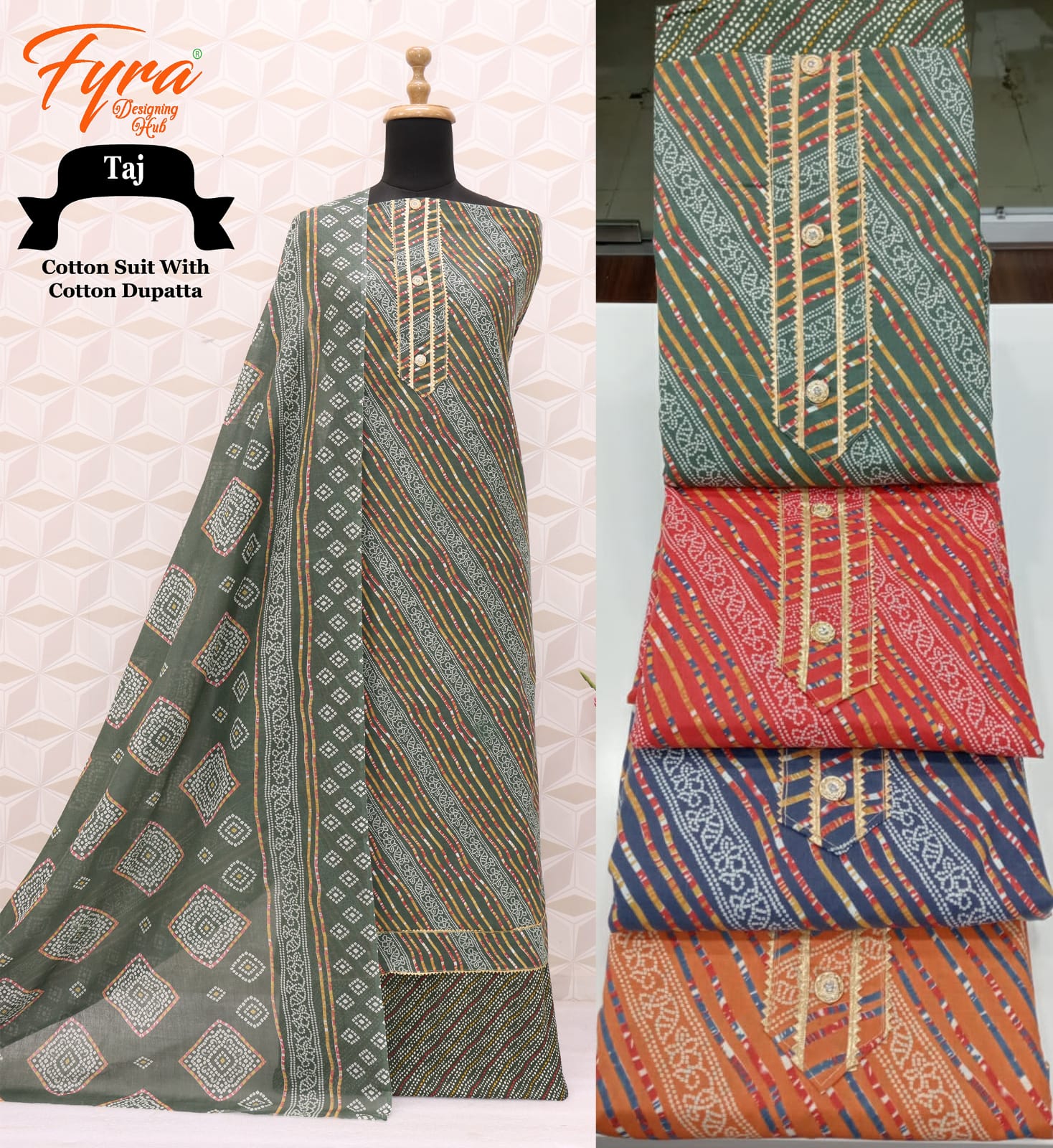 Taj 0911 Fyra Cotton Salwar Suits