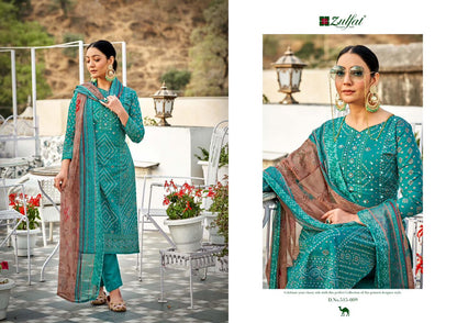 Tamanna Vol 4 Zulfat Designer Cotton Pant Style Suits