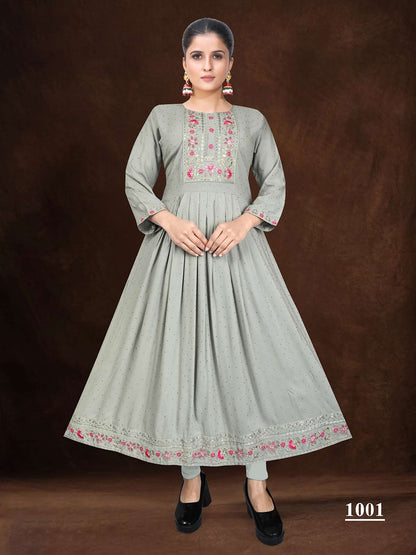 Tamil Vol 1 Kavinay Rayon Anarkali Kurtis