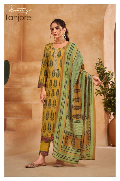 Tanjore Hermitage Clothing Cotton Pant Style Suits