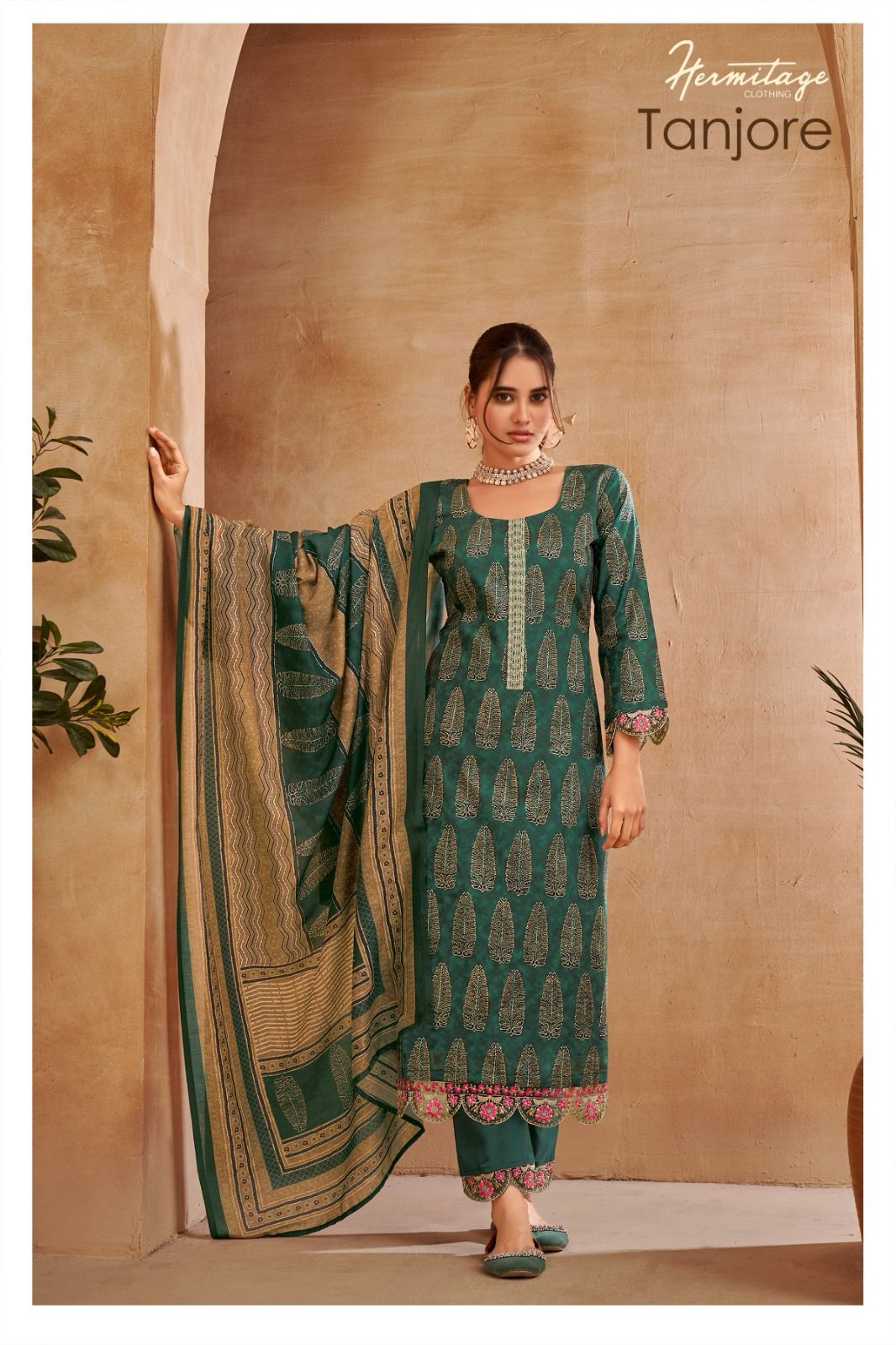 Tanjore Hermitage Clothing Cotton Pant Style Suits