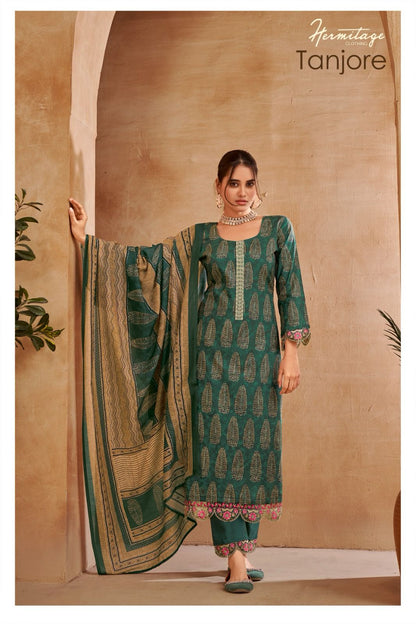 Tanjore Hermitage Clothing Cotton Pant Style Suits