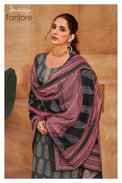 Tanjore Hermitage Clothing Cotton Pant Style Suits