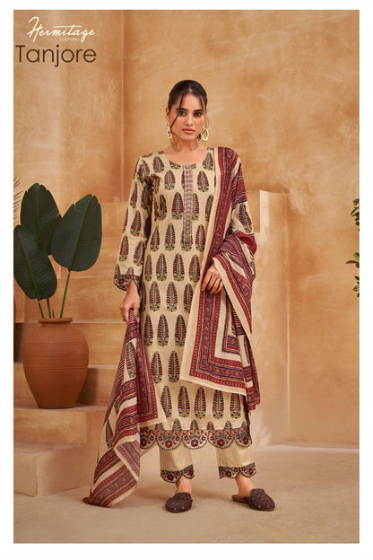 Tanjore Hermitage Clothing Cotton Pant Style Suits