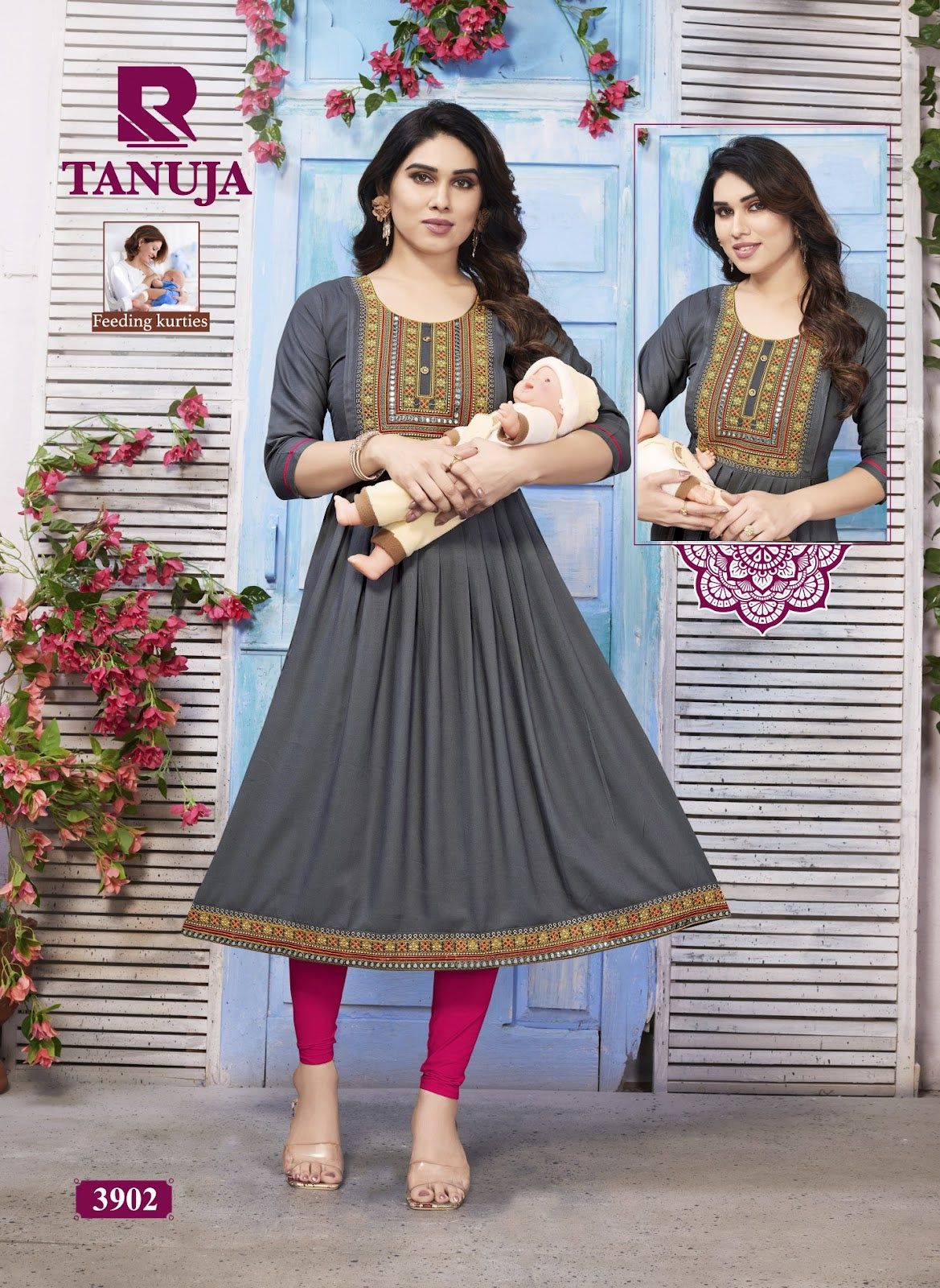 Tanuja Raashi Rayon Feeding Kurtis