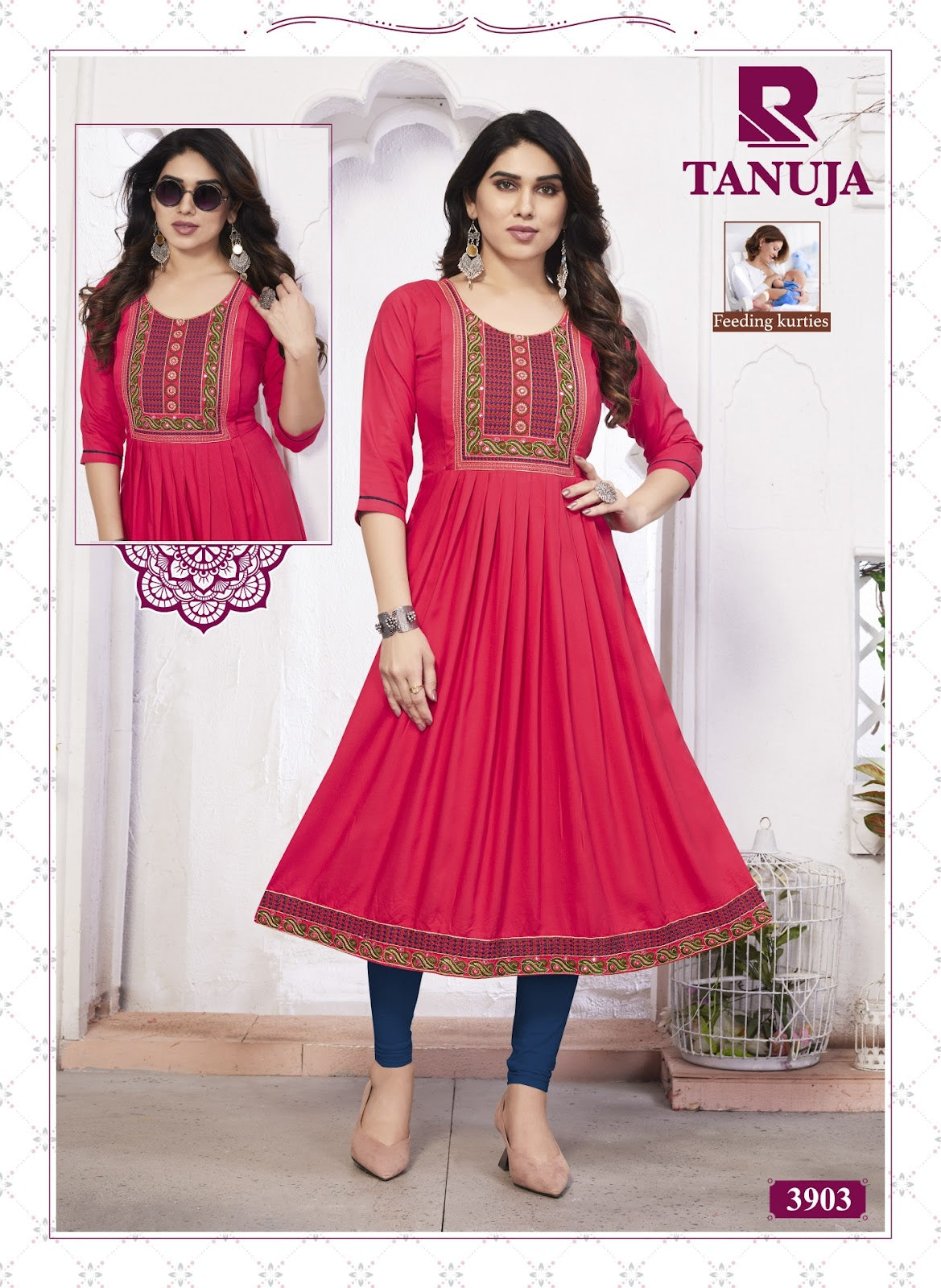 Tanuja Raashi Rayon Feeding Kurtis
