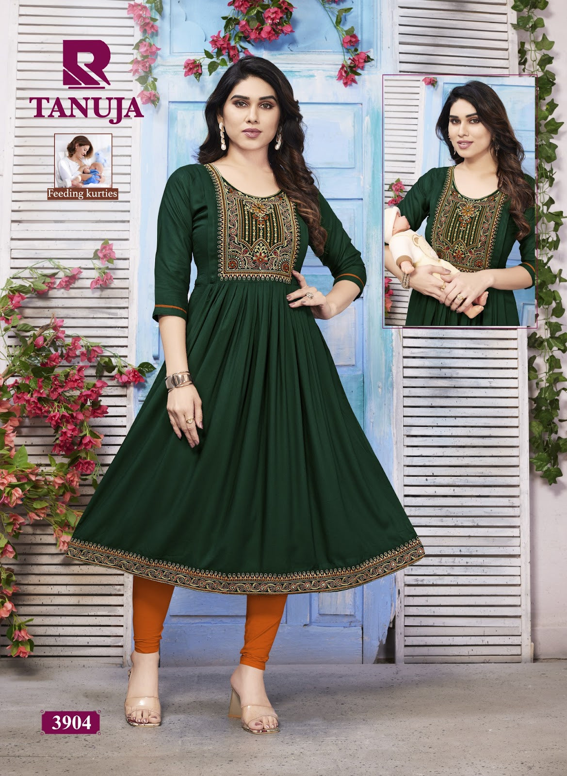 Tanuja Raashi Rayon Feeding Kurtis