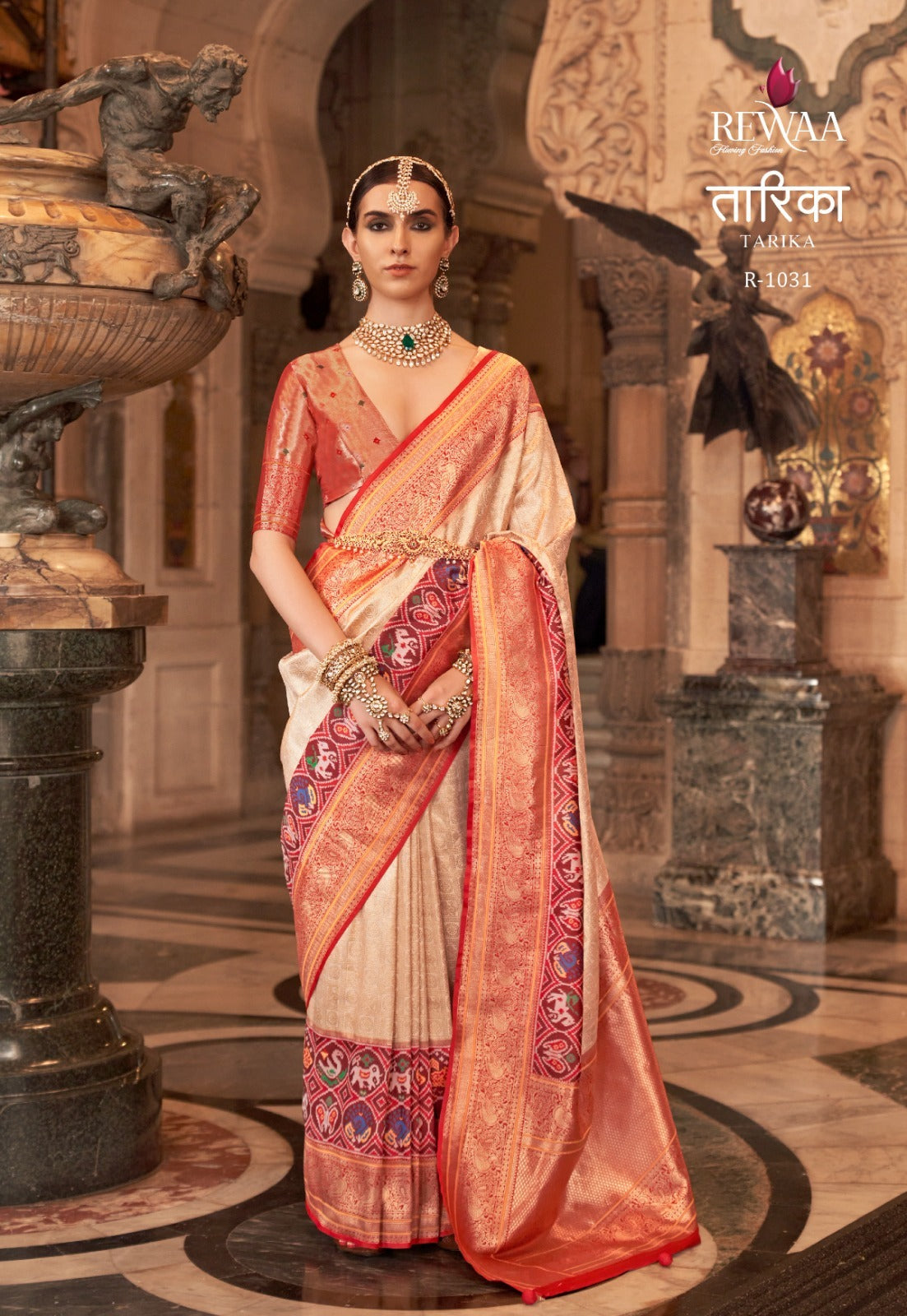 Shop Red Kanchipuram Pattu Silk Bridal Saree Online For Wedding – Sunasa