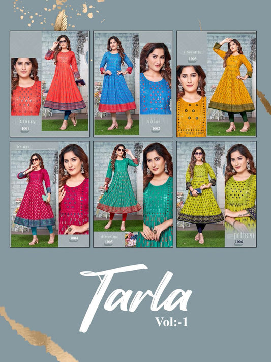 Tarla Vol 1 Kavinay Rayon Anarkali Kurtis