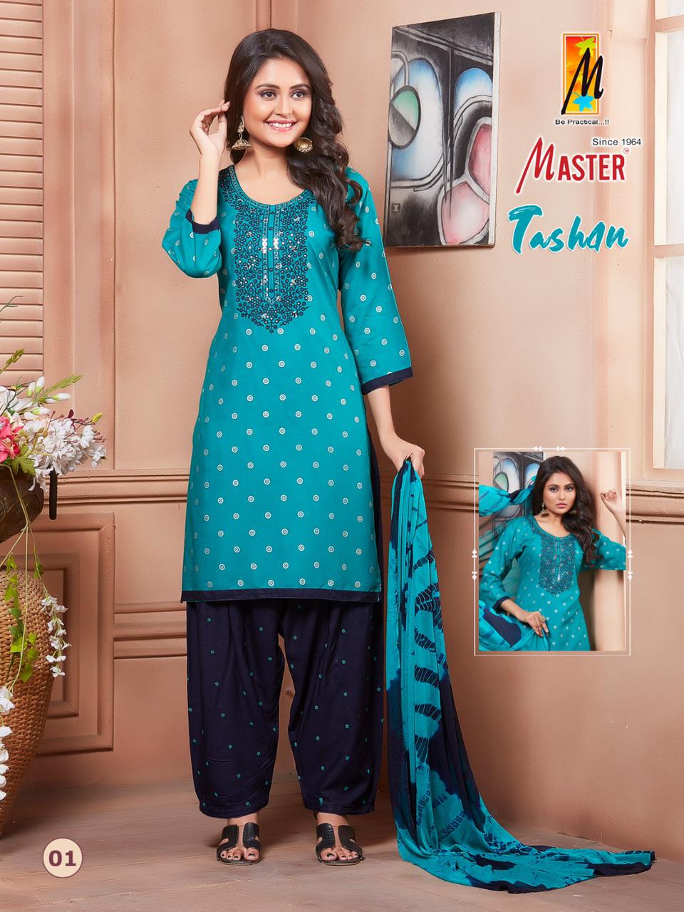 Tashan Master Rayon Readymade Salwar Suits