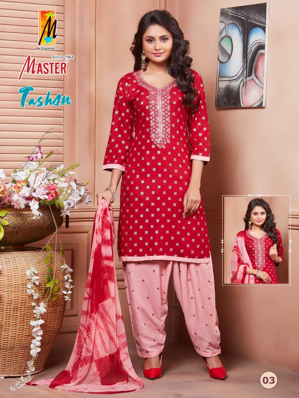 Tashan Master Rayon Readymade Salwar Suits