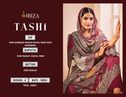 Tashi Ibiza Bemberg Muslin Karachi Salwar Suits