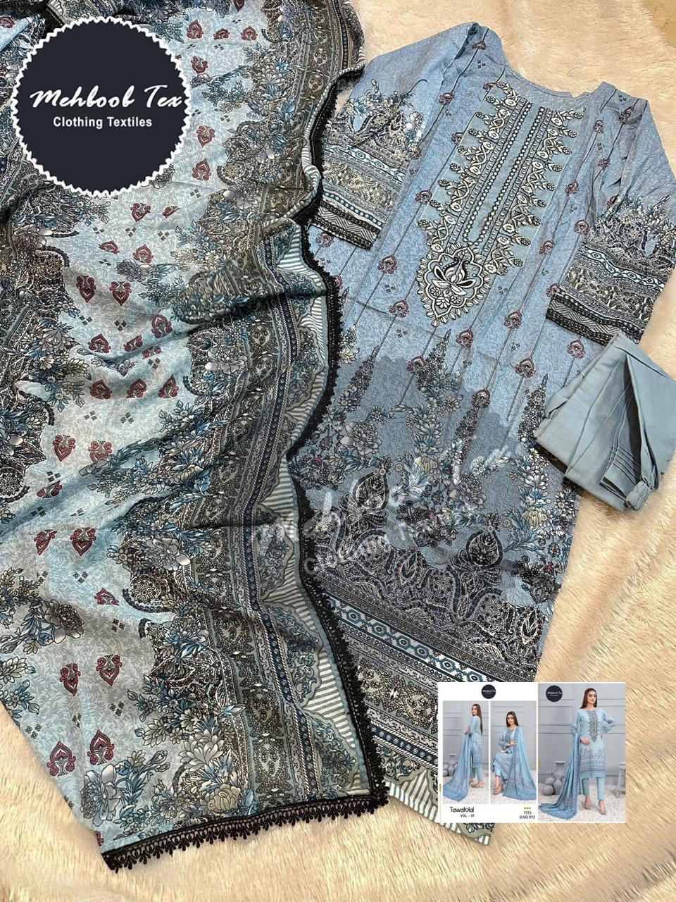 Tawakkal Vol 10 Mehboob Tex Cotton Pakistani Salwar Suits