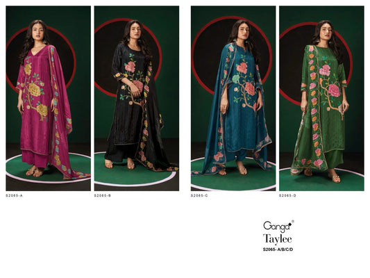 Taylee 2065 Ganga Silk Plazzo Style Suits