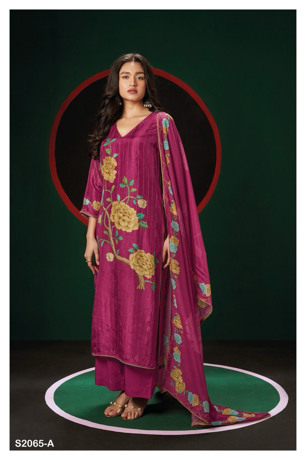 Taylee 2065 Ganga Silk Plazzo Style Suits