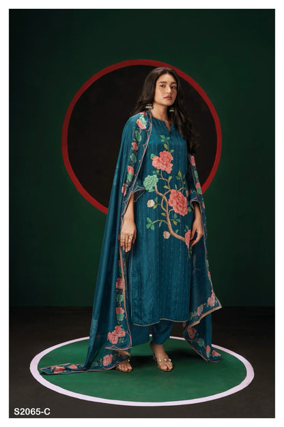 Taylee 2065 Ganga Silk Plazzo Style Suits