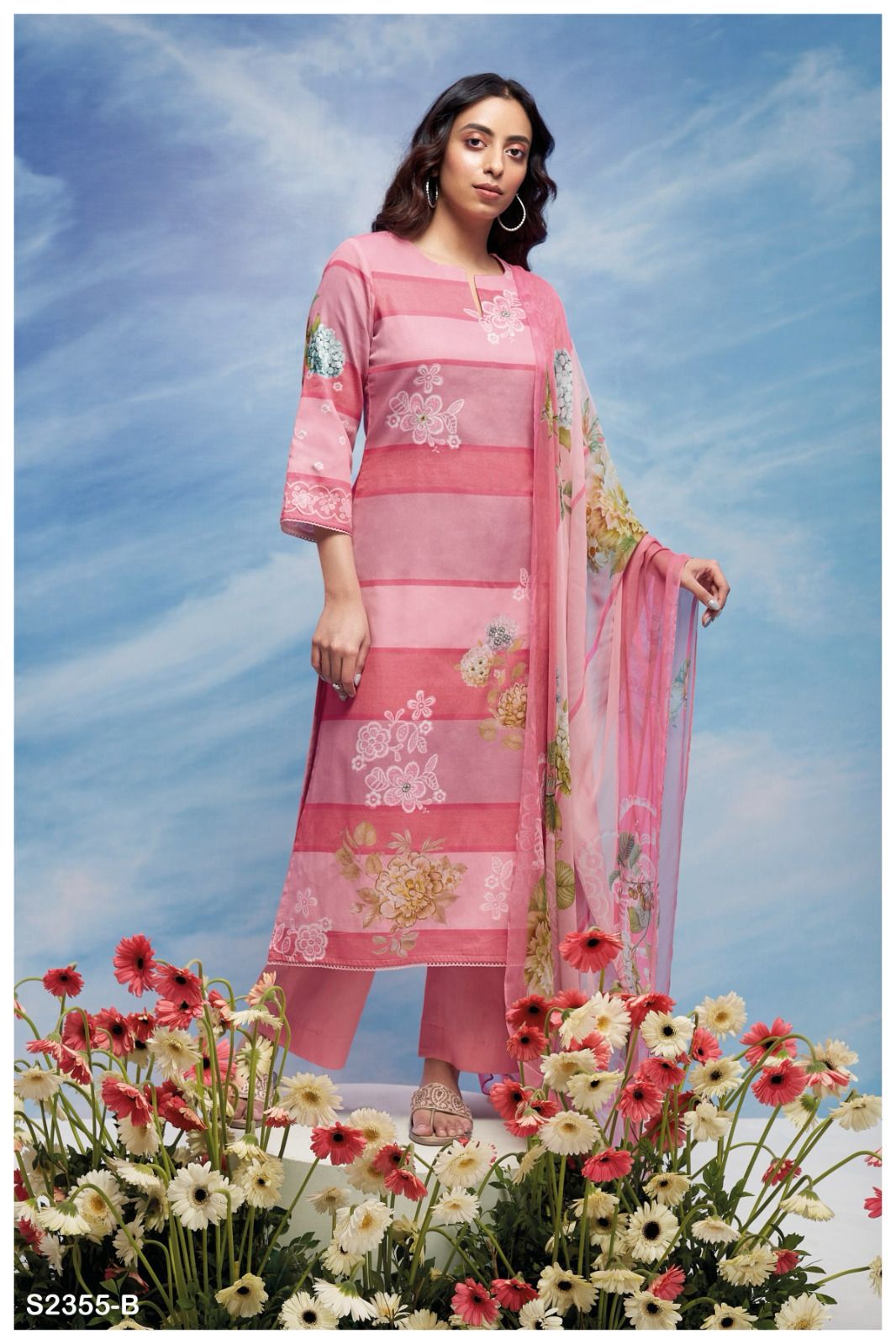 Teagan 2355 Ganga Cotton Silk Plazzo Style Suits