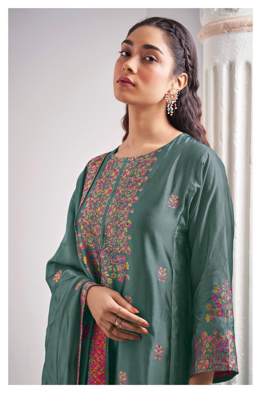 Teofila 2148 Ganga Silk Jacquard Plazzo Style Suits – Kavya Style Plus