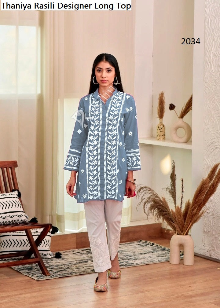 Thaniya Rasili Rayon Designer Long Top